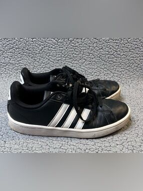 Adidas Neo Leather Athletic Shoes Womens Size 8.5 Black And White 255250